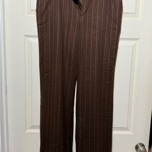 Ralph Lauren Brown Pinstripe Trousers